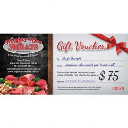 $75 fresh meat gift voucher